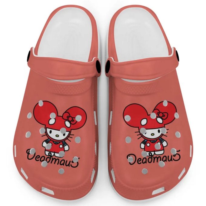 Hello Kitty Deadmau5 Salmon Clogs For Kids And Adults