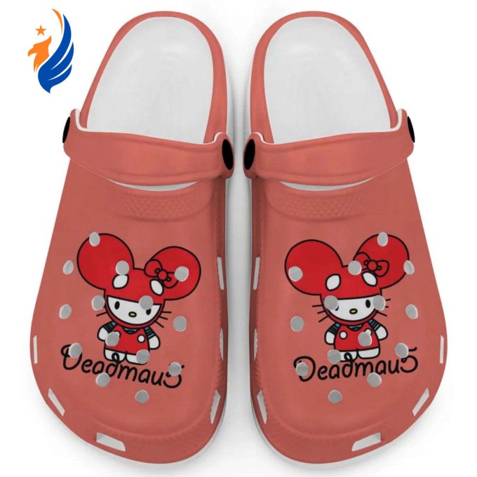 Hello Kitty Deadmau5 Salmon Clogs For Kids And Adults