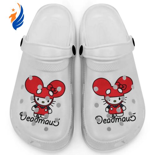 Hello Kitty Deadmau5 White Clogs For Kids And Adults Fast Shipping