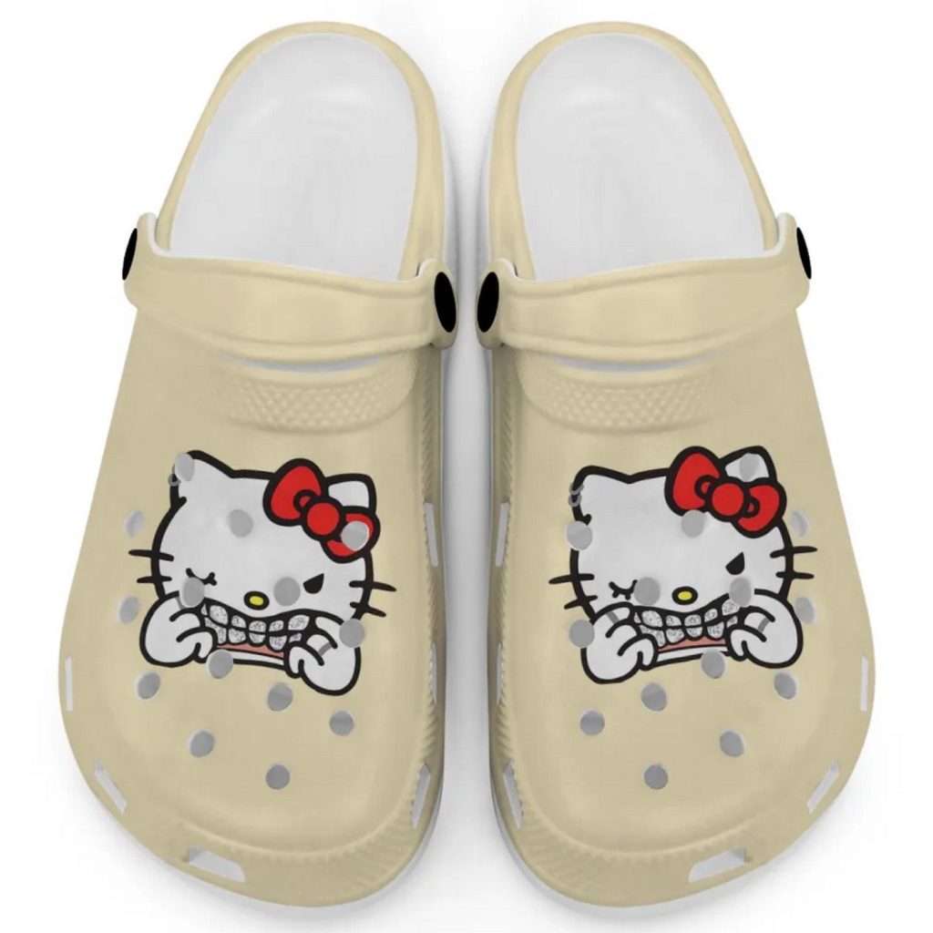 Hello Kitty Grillz Gangster Parody Banana Clogs For Kids And Adults Fast Shipping Hello Kitty Grillz Gangster Parody Banana Clogs For Kids And Adults Fast Shipping