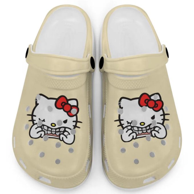 Hello Kitty Grillz Gangster Parody Banana Clogs For Kids And Adults Fast Shipping