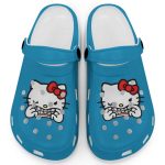 Hello Kitty Grillz Gangster Parody Light Blue Clogs For Kids And Adults