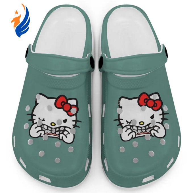 Hello Kitty Grillz Gangster Parody Light Grass Clogs For Kids And Adults Fast Shipping Hello Kitty Grillz Gangster Parody Light Grass Clogs For Kids And Adults Fast Shipping