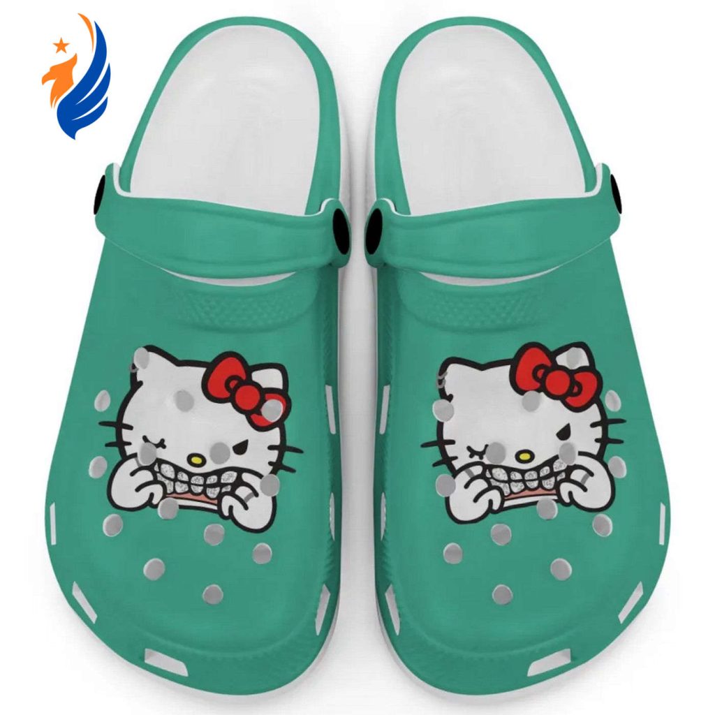 Hello Kitty Grillz Gangster Parody Mint Clogs For Kids And Adults Fast Shipping Hello Kitty Grillz Gangster Parody Mint Clogs For Kids And Adults Fast Shipping