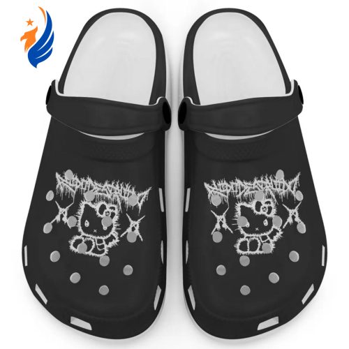 Hello Kitty Haevy Mental Black Clogs For Kids And Adults