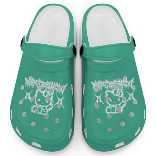 Hello Kitty Haevy Mental Mint Clogs For Kids And Adults Fast Shipping