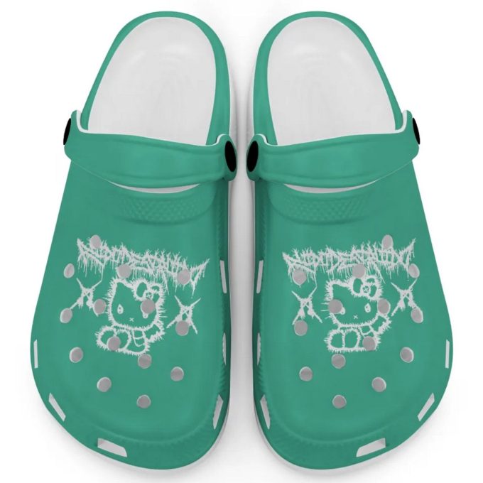 Hello Kitty Haevy Mental Mint Clogs For Kids And Adults Fast Shipping