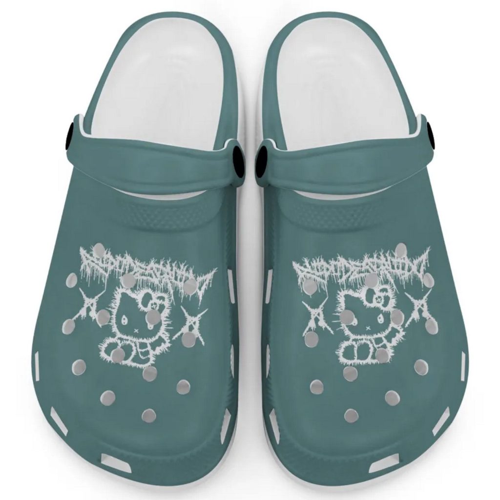 Hello Kitty Haevy Mental Navy Clogs For Kids And Adults Hello Kitty Haevy Mental Navy Clogs For Kids And Adults