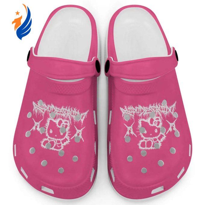 Hello Kitty Haevy Mental Pink Clogs For Kids And Adults Fast Shipping