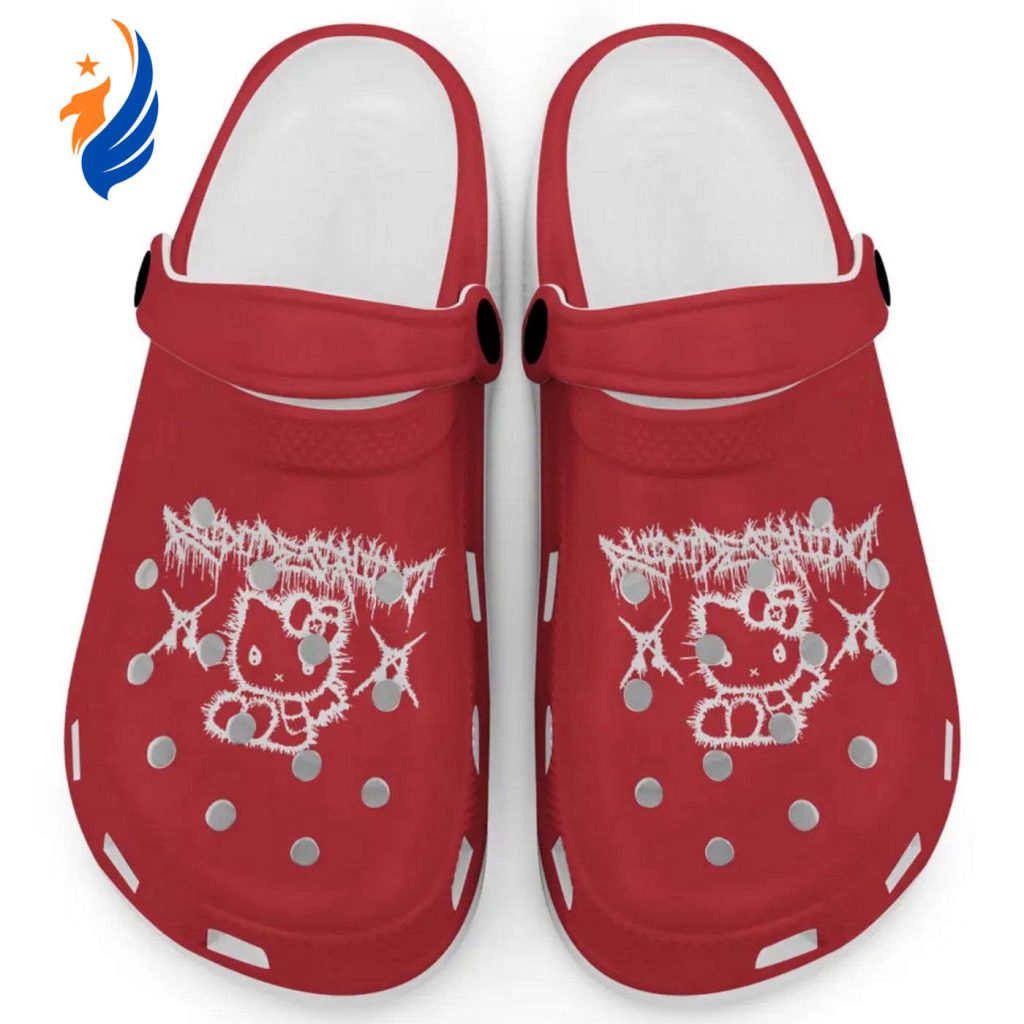 Hello Kitty Haevy Mental Red Clogs For Kids And Adults Fast Shipping Hello Kitty Haevy Mental Red Clogs For Kids And Adults Fast Shipping