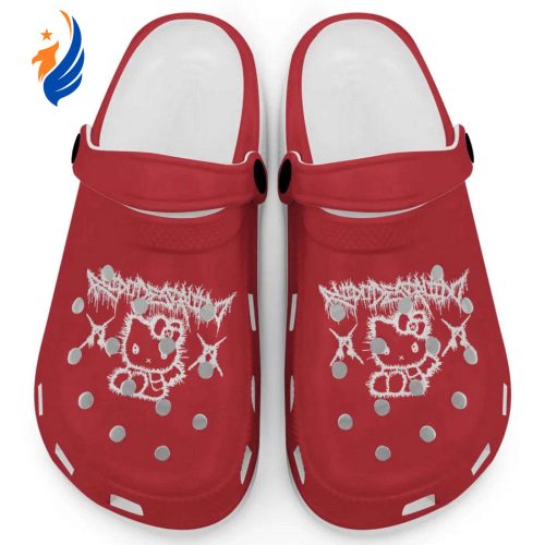 Hello Kitty Haevy Mental Red Clogs For Kids And Adults Fast Shipping