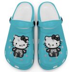 Hello Kitty Halloween Skeleton Black And White Light Blue Clogs For Kids And Adults Hello Kitty Halloween Skeleton Black And White Light Blue Clogs For Kids And Adults