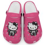 Hello Kitty Halloween Skeleton Black And White Pink Clogs For Kids And Adults Hello Kitty Halloween Skeleton Black And White Pink Clogs For Kids And Adults