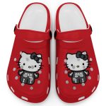 Hello Kitty Halloween Skeleton Black And White Red Clogs For Kids And Adults Fast Shipping Hello Kitty Halloween Skeleton Black And White Red Clogs For Kids And Adults Fast Shipping