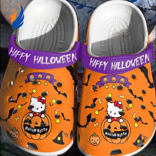 Hello Kitty Happy Halloween Orange Clogs For Kids And Adults