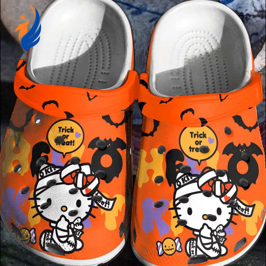 Hello Kitty Happy Halloween Trich Or True Orange Clogs For Kids And Adults Hello Kitty Happy Halloween Trich Or True Orange Clogs For Kids And Adults