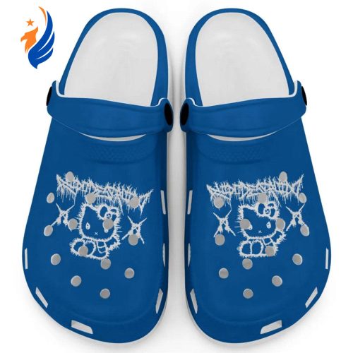 Hello Kitty Heavy Mental Blue Clogs For Kids And Adults Fast Shipping