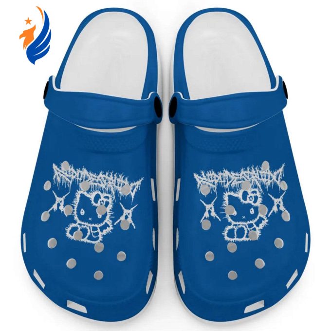 Hello Kitty Heavy Mental Blue Clogs For Kids And Adults Fast Shipping Hello Kitty Heavy Mental Blue Clogs For Kids And Adults Fast Shipping
