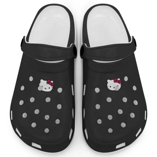 Hello Kitty Icon Black Clogs For Kids And Adults