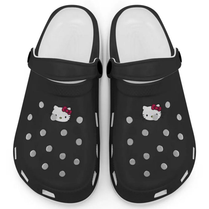 Hello Kitty Icon Black Clogs For Kids And Adults