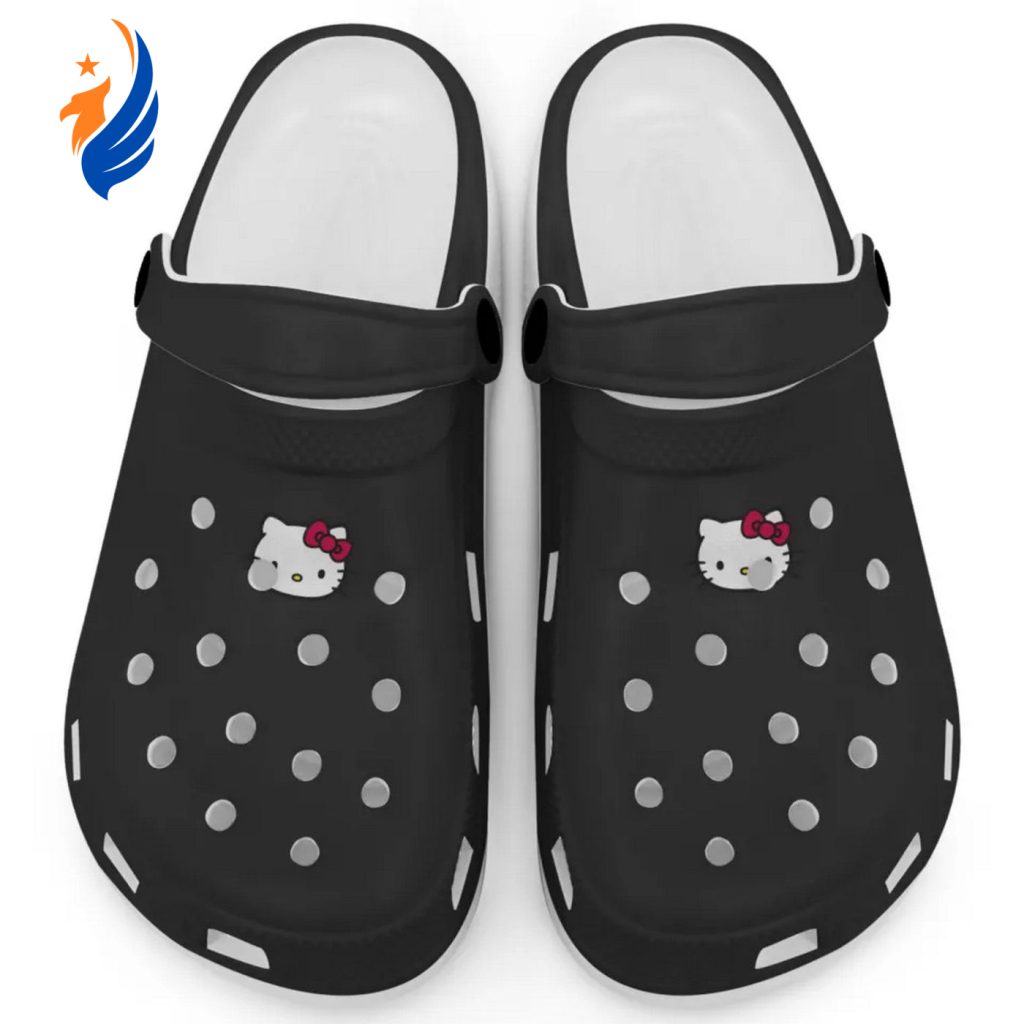 Hello Kitty Icon Black Clogs For Kids And Adults Hello Kitty Icon Black Clogs For Kids And Adults