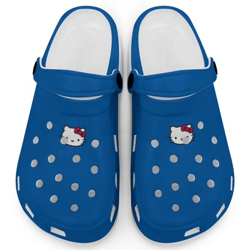 Hello Kitty Icon Blue Clogs For Kids And Adults Fast Shipping Hello Kitty Icon Blue Clogs For Kids And Adults Fast Shipping