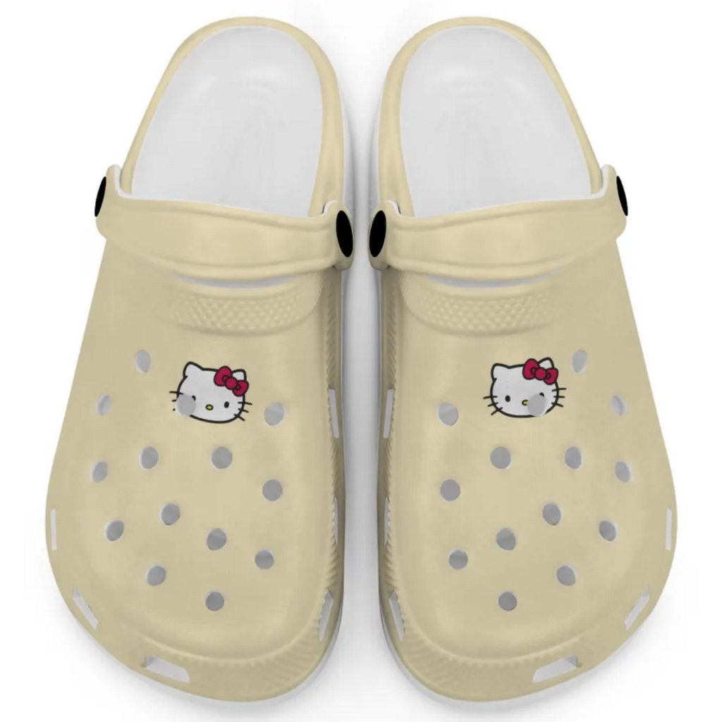 Hello Kitty Icon Ivory Clogs For Kids And Adults Fast Shipping Hello Kitty Icon Ivory Clogs For Kids And Adults Fast Shipping