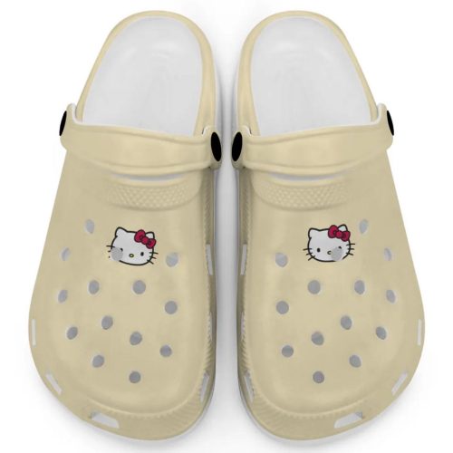 Hello Kitty Icon Ivory Clogs For Kids And Adults Fast Shipping