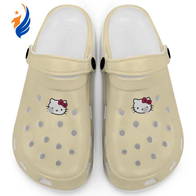 Hello Kitty Icon Ivory Clogs For Kids And Adults Fast Shipping Hello Kitty Icon Ivory Clogs For Kids And Adults Fast Shipping