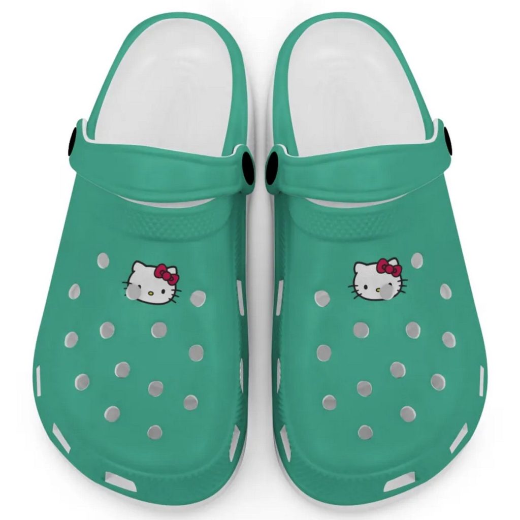 Hello Kitty Icon Mint Clogs For Kids And Adults Fast Shipping Hello Kitty Icon Mint Clogs For Kids And Adults Fast Shipping