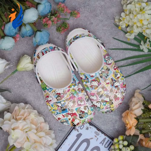 Hello Kitty Icon Pattern Clogs For Kids And Adults