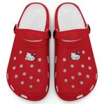Hello Kitty Icon Red Black Clogs For Kids And Adults Fast Shipping