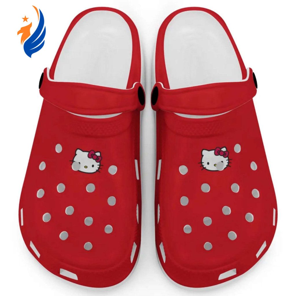 Hello Kitty Icon Red Black Clogs For Kids And Adults Fast Shipping Hello Kitty Icon Red Black Clogs For Kids And Adults Fast Shipping