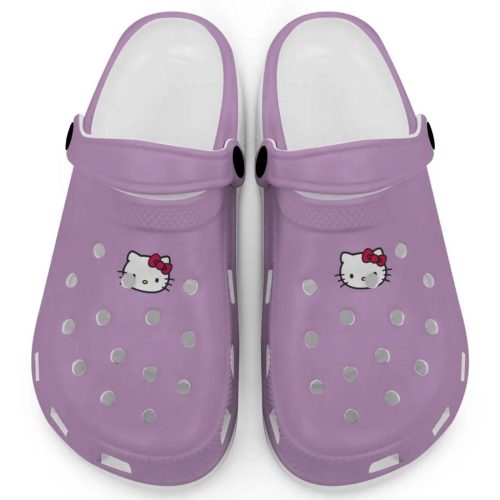Hello Kitty Icon Violet Clogs For Kids And Adults Fast Shipping