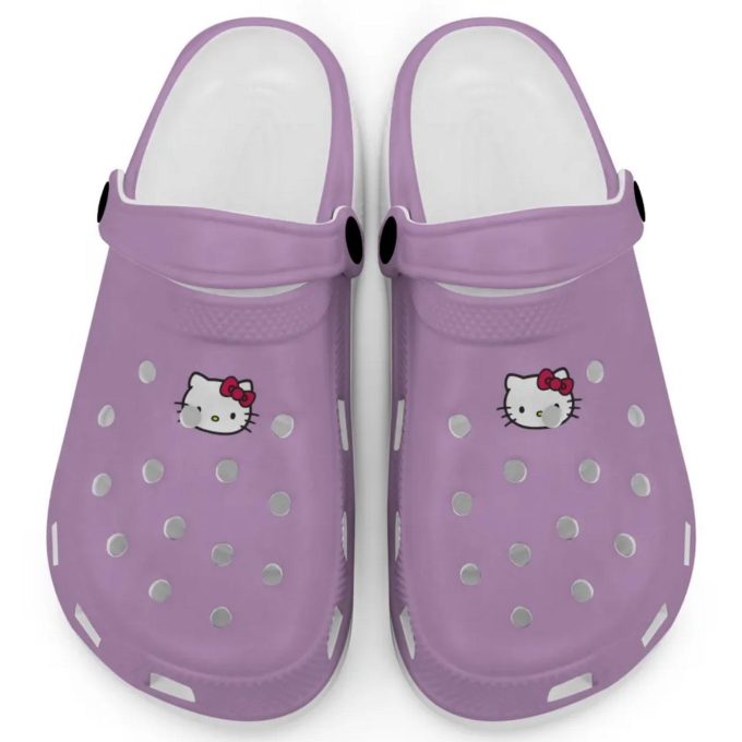 Hello Kitty Icon Violet Clogs For Kids And Adults Fast Shipping