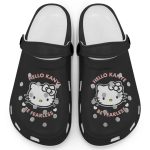 Hello Kitty Kanye Be Fearless Black Clogs For Kids And Adults Fast Shipping Hello Kitty Kanye Be Fearless Black Clogs For Kids And Adults Fast Shipping