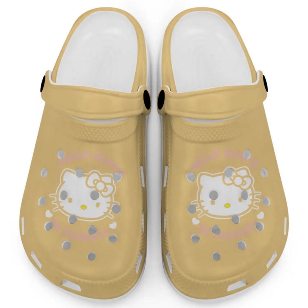 Hello Kitty Kanye Be Fearless Butter Clogs For Kids And Adults Fast Shipping Hello Kitty Kanye Be Fearless Butter Clogs For Kids And Adults Fast Shipping