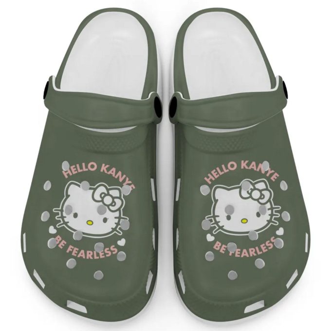 Hello Kitty Kanye Be Fearless Hemp Clogs For Kids And Adults