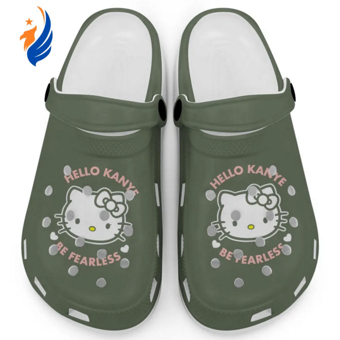 Hello Kitty Kanye Be Fearless Hemp Clogs For Kids And Adults Hello Kitty Kanye Be Fearless Hemp Clogs For Kids And Adults
