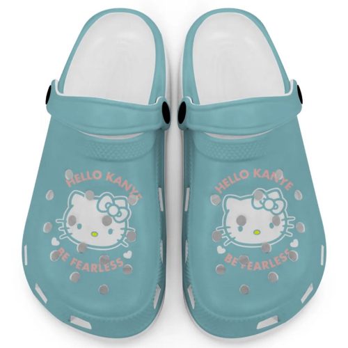 Hello Kitty Kanye Be Fearless Mint Clogs For Kids And Adults Fast Shipping