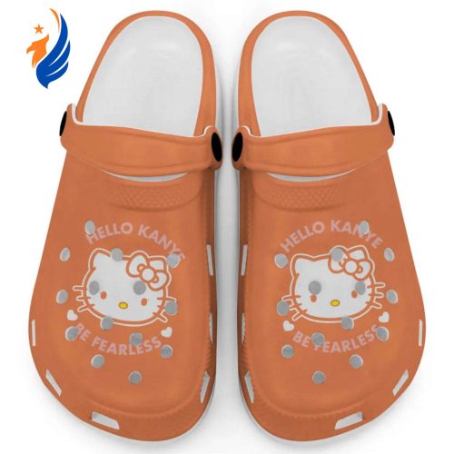 Hello Kitty Kanye Be Fearless Orange Clogs For Kids And Adults