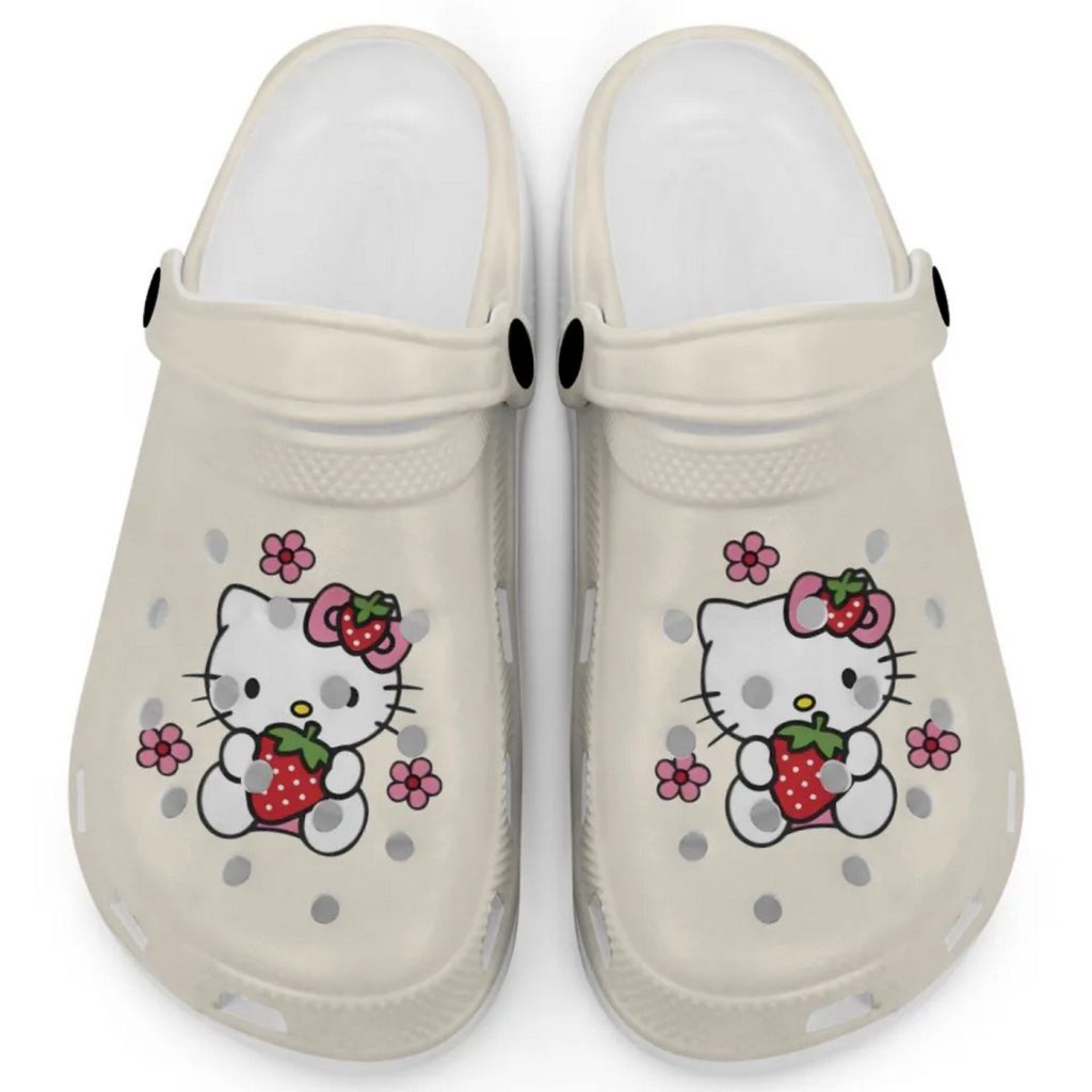 Hello Kitty Love Strowberry Banana Clogs For Kids And Adults Hello Kitty Love Strowberry Banana Clogs For Kids And Adults