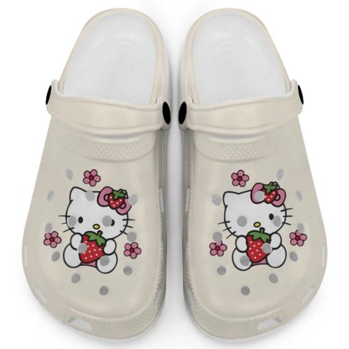 Hello Kitty Love Strowberry Banana Clogs For Kids And Adults
