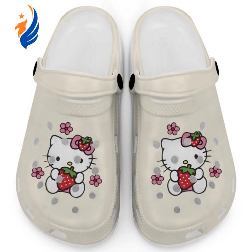Hello Kitty Love Strowberry Banana Clogs For Kids And Adults