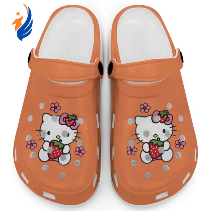 Hello Kitty Love Strowberry Orange Clogs For Kids And Adults Fast Shipping Hello Kitty Love Strowberry Orange Clogs For Kids And Adults Fast Shipping