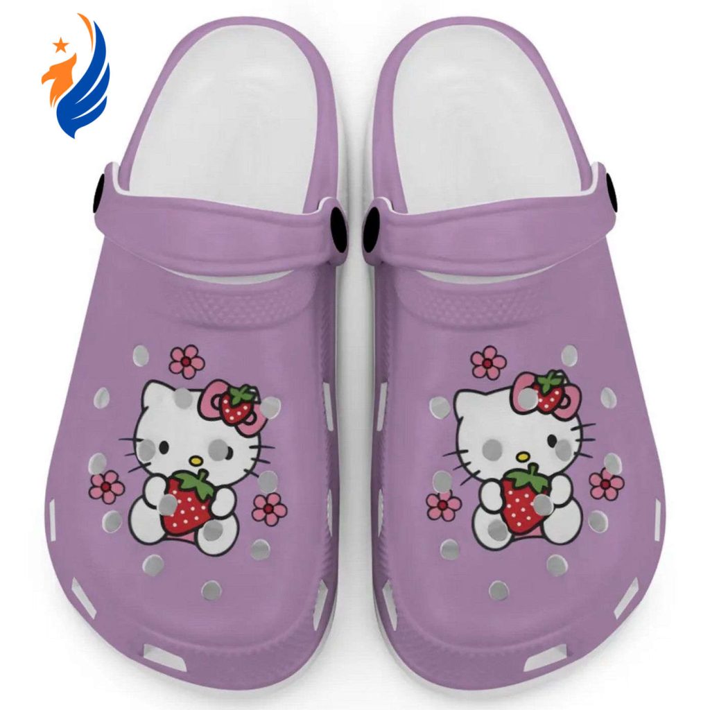 Hello Kitty Love Strowberry Purple Clogs For Kids And Adults Fast Shipping Hello Kitty Love Strowberry Purple Clogs For Kids And Adults Fast Shipping