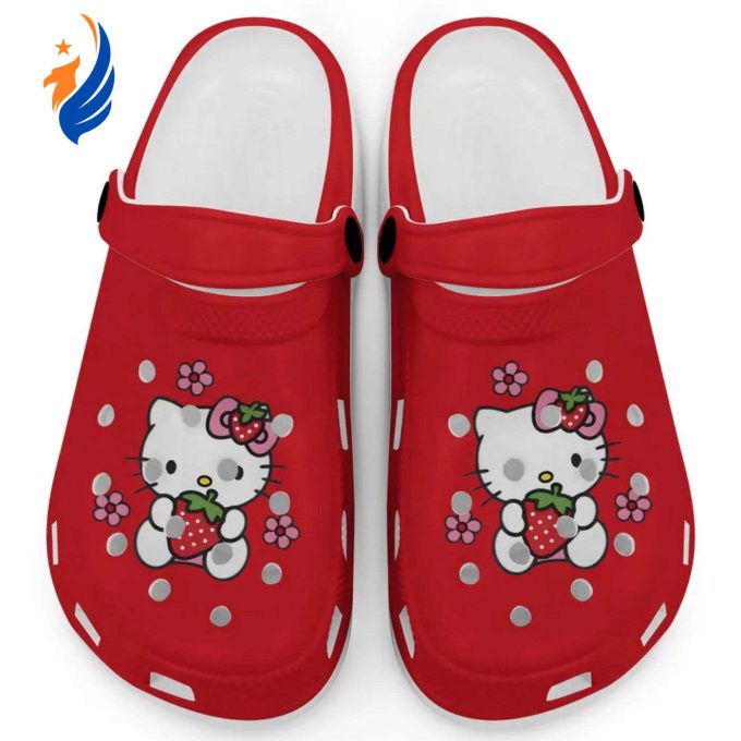 Hello Kitty Love Strowberry Red Clogs For Kids And Adults Fast Shipping Hello Kitty Love Strowberry Red Clogs For Kids And Adults Fast Shipping
