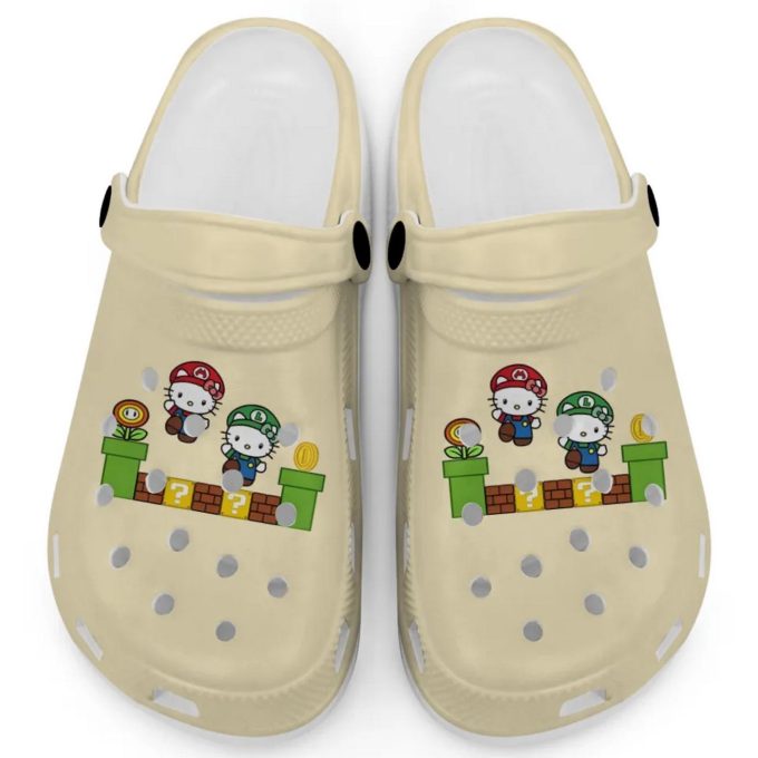 Hello Kitty Mario Luigi Banana Clogs For Kids And Adults
