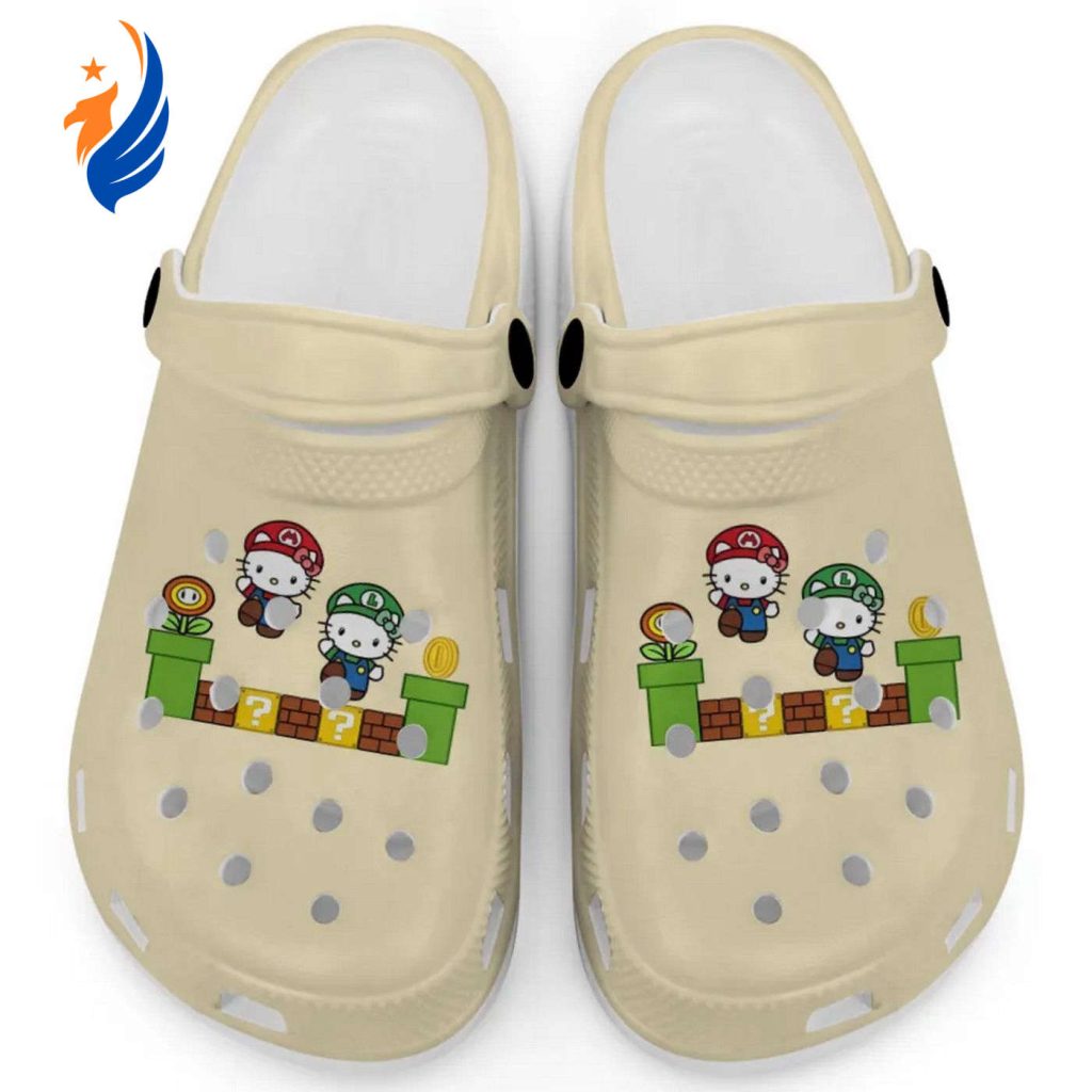 Hello Kitty Mario Luigi Banana Clogs For Kids And Adults Hello Kitty Mario Luigi Banana Clogs For Kids And Adults