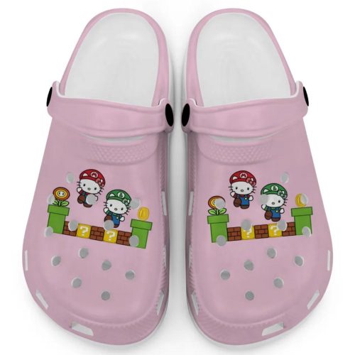 Hello Kitty Mario Luigi Blossom Clogs For Kids And Adults